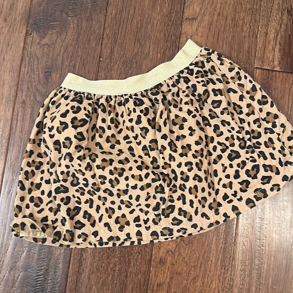 Girls Leopard Print Corduroy Skirt, Carters, size 4/5